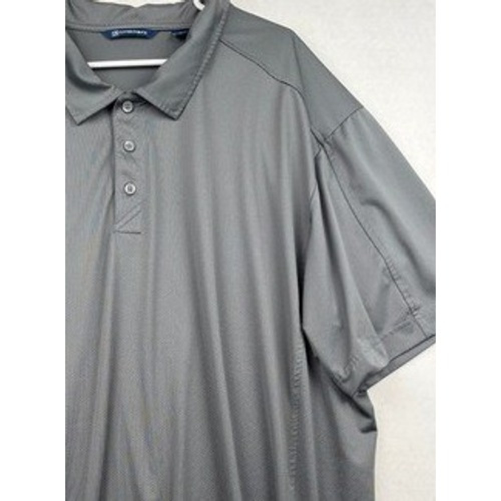 Cutter &‎ Buck Polo Mens Big 4X Gray Performance Golf Moisture Wicking